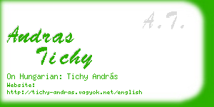 andras tichy business card